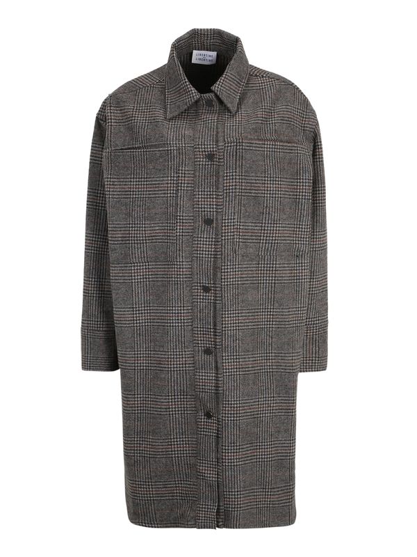 Libertine-Libertine Libertine-Libertine Рокля тип риза 'Lead'  сиво / бордо / черно