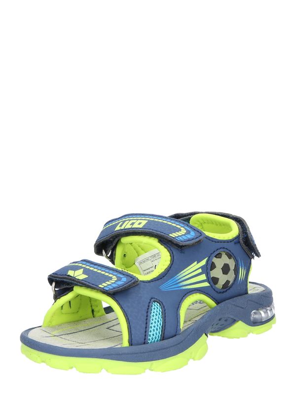 LICO LICO Отворени обувки  морскосиньо / светлосиньо / лайм / черно