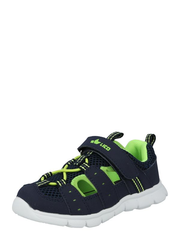 LICO LICO Отворени обувки 'Sorin'  нощно синьо / неоново зелено