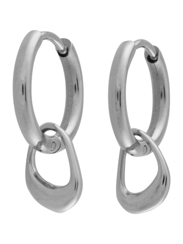 Liebeskind Berlin Liebeskind Berlin Обеци 'Creole mit organischem Anhänger Edelstah'  сребърно