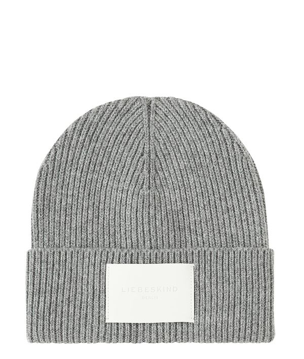 Liebeskind Berlin Liebeskind Berlin Шапка  сив меланж / бяло