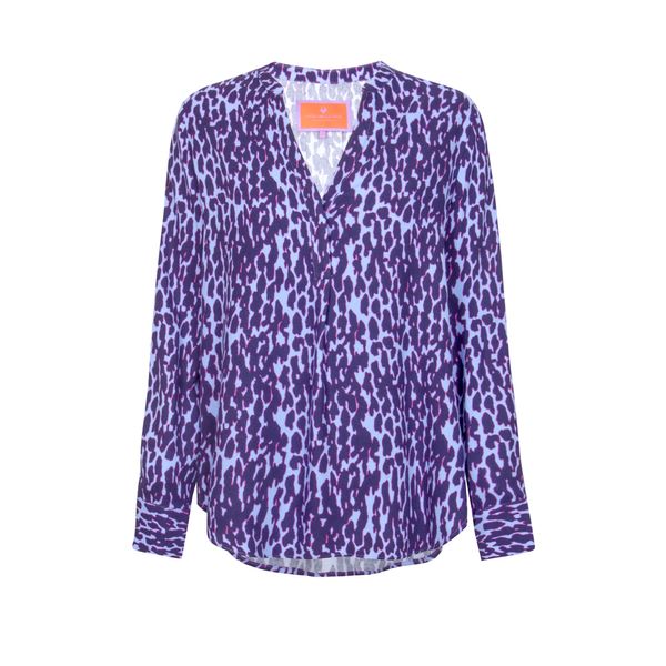 LIEBLINGSSTÜCK LIEBLINGSSTÜCK Блуза 'Edina'  морскосиньо / светлосиньо / неоново розово