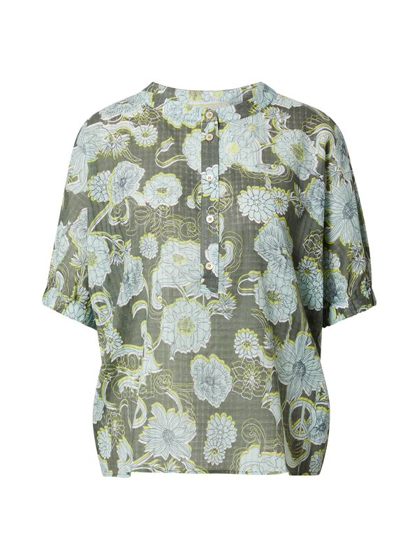 LIEBLINGSSTÜCK LIEBLINGSSTÜCK Блуза 'Elvina'  небесносиньо / жълто / каки