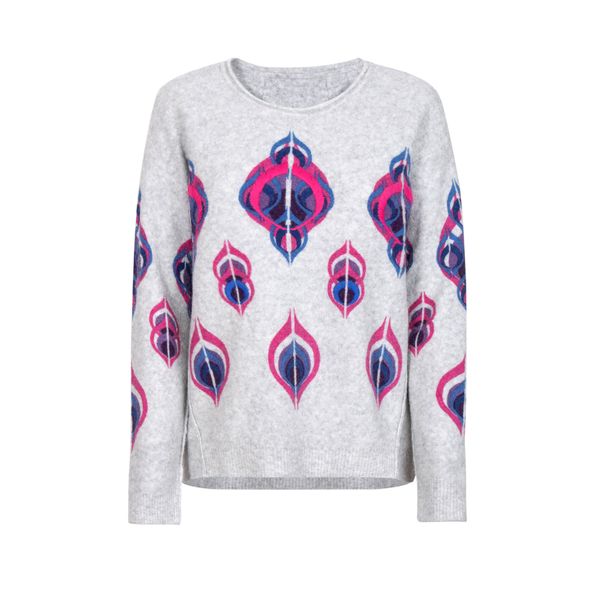 LIEBLINGSSTÜCK LIEBLINGSSTÜCK Пуловер 'Lenja'  светлосиво / пъстро