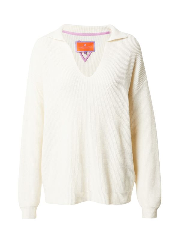 LIEBLINGSSTÜCK LIEBLINGSSTÜCK Пуловер 'Levina'  светлорозово / мръсно бяло