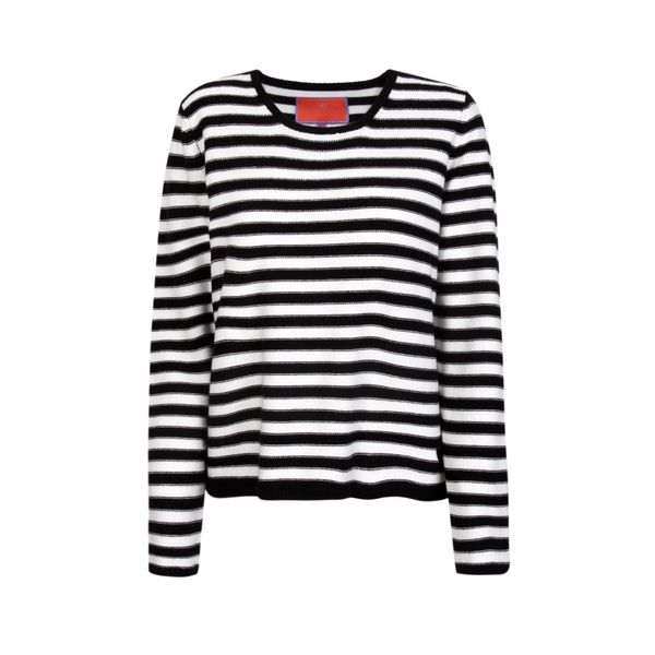 LIEBLINGSSTÜCK LIEBLINGSSTÜCK Пуловер 'Leyla'  черно / бяло