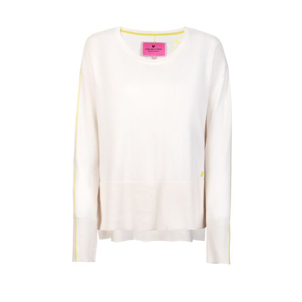 LIEBLINGSSTÜCK LIEBLINGSSTÜCK Пуловер 'Lisbeth'  жълто / бяло