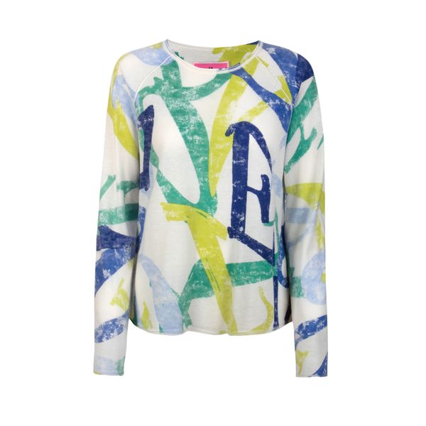 LIEBLINGSSTÜCK LIEBLINGSSTÜCK Тениска 'Lilo'  синьо / жълто / зелено / мръсно бяло