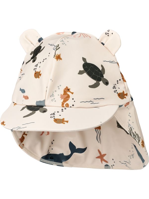 Liewood Liewood Шапка с периферия 'Senia'  цвят "пясък" / коняк / базалтово синьо / черно