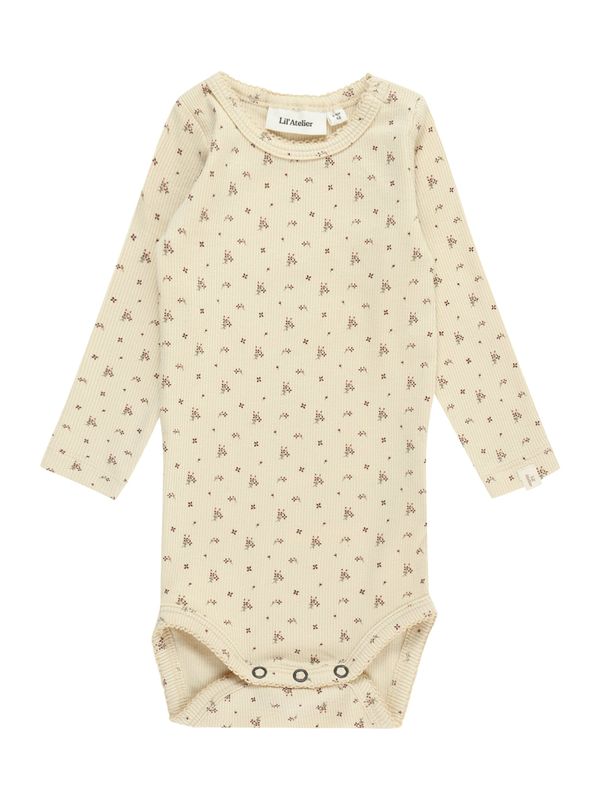 Lil ' Atelier Kids Lil ' Atelier Kids Бебешки гащеризони/боди 'Gago'  цвят "пясък" / каки / бордо