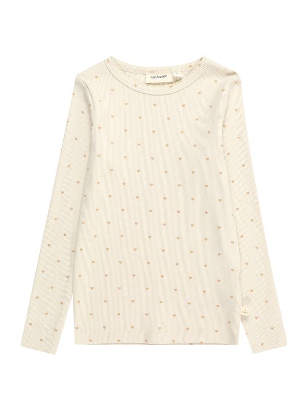 Lil ' Atelier Kids Lil ' Atelier Kids Тениска 'Gago'  цвят "пясък" / бял памук