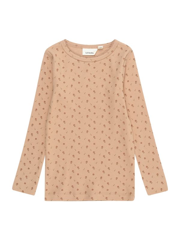 Lil ' Atelier Kids Lil ' Atelier Kids Тениска 'Gago'  кафяво / светлокафяво / маслина / бяло