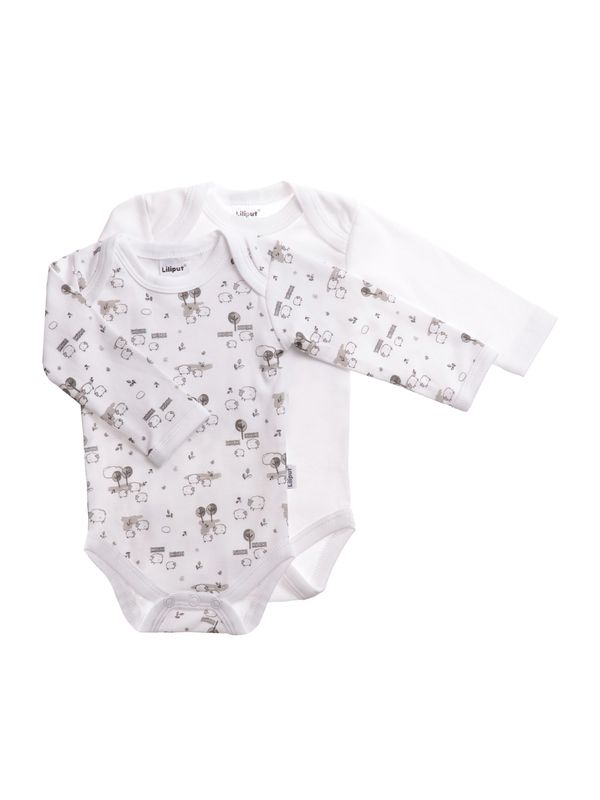LILIPUT LILIPUT Бебешки гащеризони/боди  пясъчен / тъмносиво / бяло / яйчена черупка