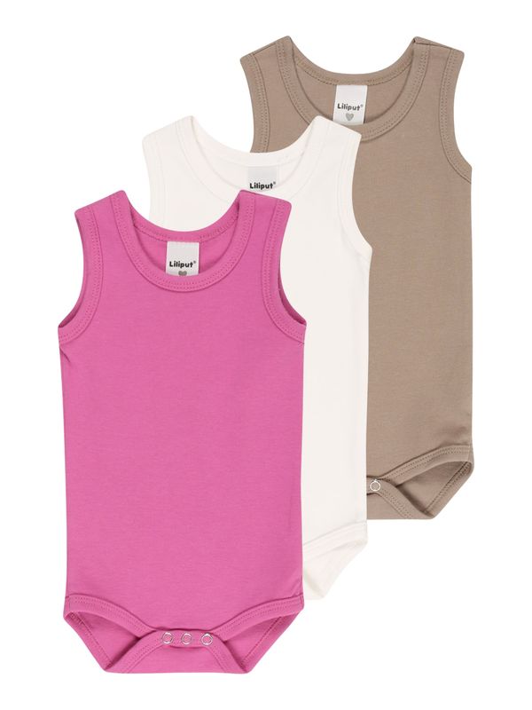 LILIPUT LILIPUT Бебешки гащеризони/боди  светлокафяво / малина / естествено бяло