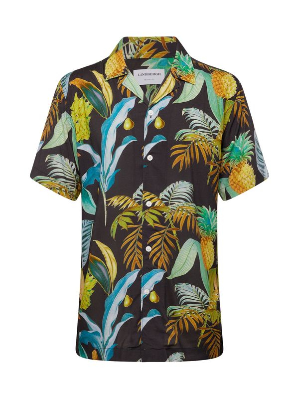 Lindbergh Lindbergh Риза 'Resort'  нейви синьо / небесносиньо / светлосиньо / зелено