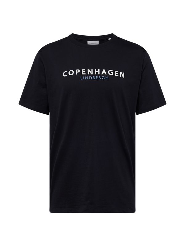 Lindbergh Lindbergh Тениска 'Copenhagen'  нейви синьо / небесносиньо / бяло