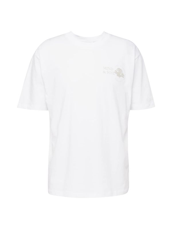 Lindbergh Lindbergh Тениска 'Mind and Soil'  пастелно зелено / бяло