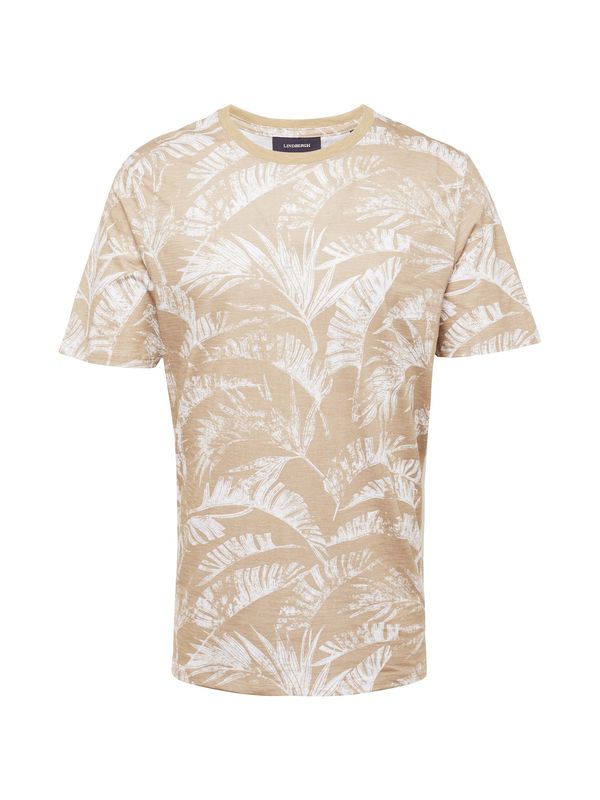 Lindbergh Lindbergh Тениска  светлокафяво / бяло