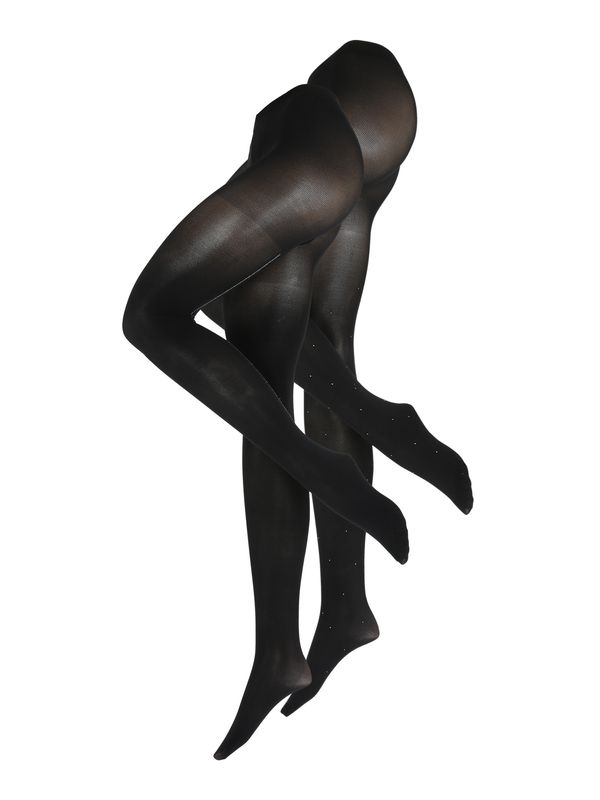 Lindex Lindex Фини чорапогащи  черно / бяло