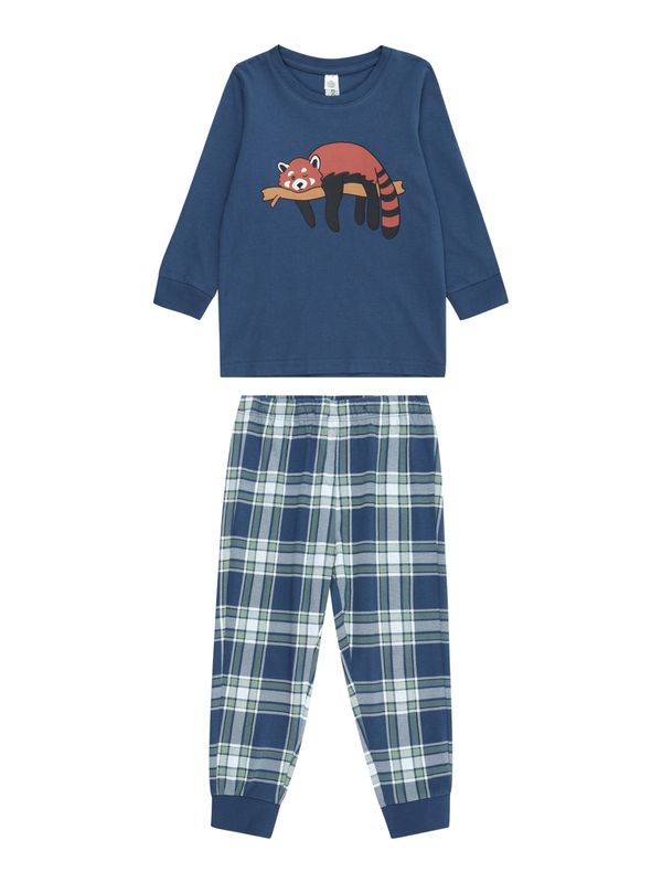 Lindex Lindex Комплект пижама  синьо / кестеняво кафяво / мента / черно