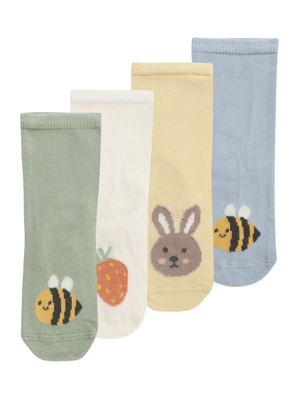 Lindex Lindex Къси чорапи  бежово / екрю / светлосиньо / каки