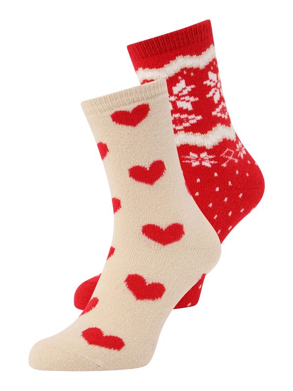 Lindex Lindex Къси чорапи  червено / бяло