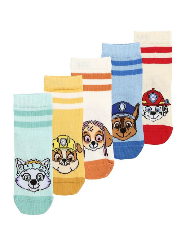 Lindex Lindex Къси чорапи 'Paw Patrol'  светлобежово / светлосиньо / шафран / светлозелено