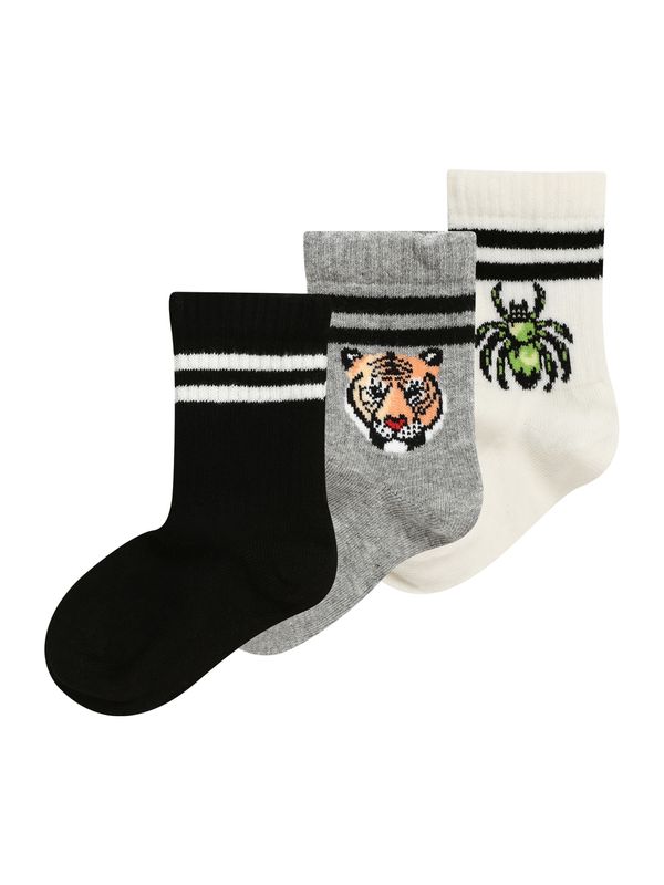 Lindex Lindex Къси чорапи  сив меланж / светлооранжево / черно / естествено бяло