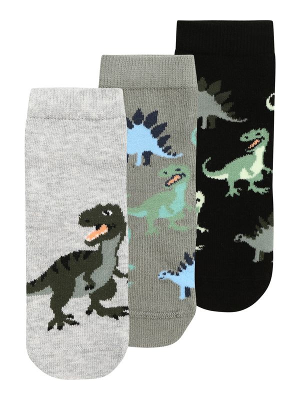 Lindex Lindex Къси чорапи  сиво / светлосиво / зелено / черно