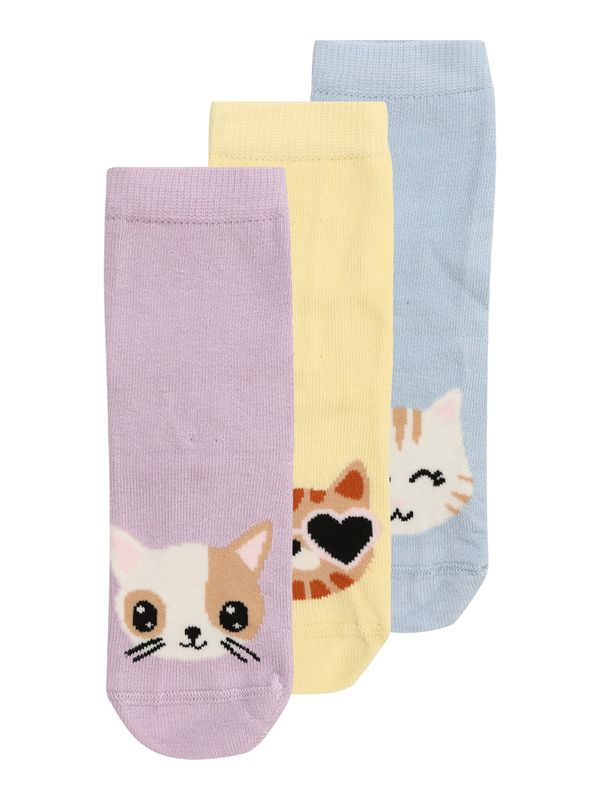 Lindex Lindex Къси чорапи  светлосиньо / светлокафяво / жълто / лилав