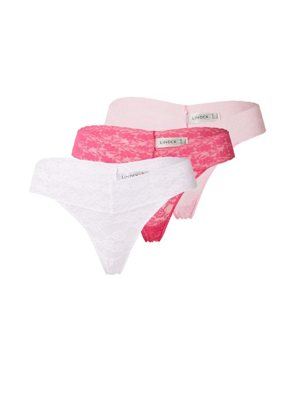 Lindex Lindex Стринг  фуксия / бледорозово / бяло