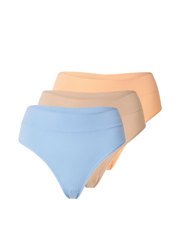 Lindex Lindex Стринг  камел / небесносиньо / светлооранжево