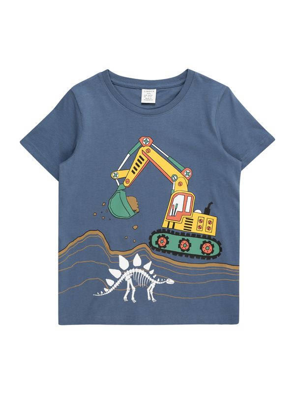 Lindex Lindex Тениска  гълъбово синьо / жълто / зелено / бяло