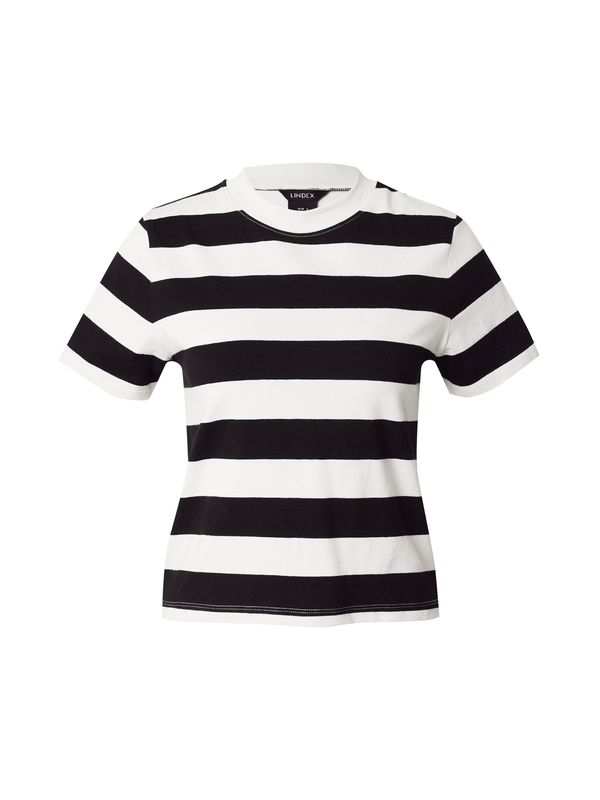 Lindex Lindex Тениска 'Katarina'  черно / бяло