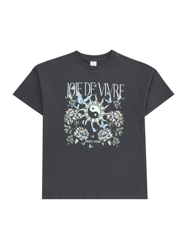 Lindex Lindex Тениска  светлосиньо / светложълто / антрацитно черно / светлозелено