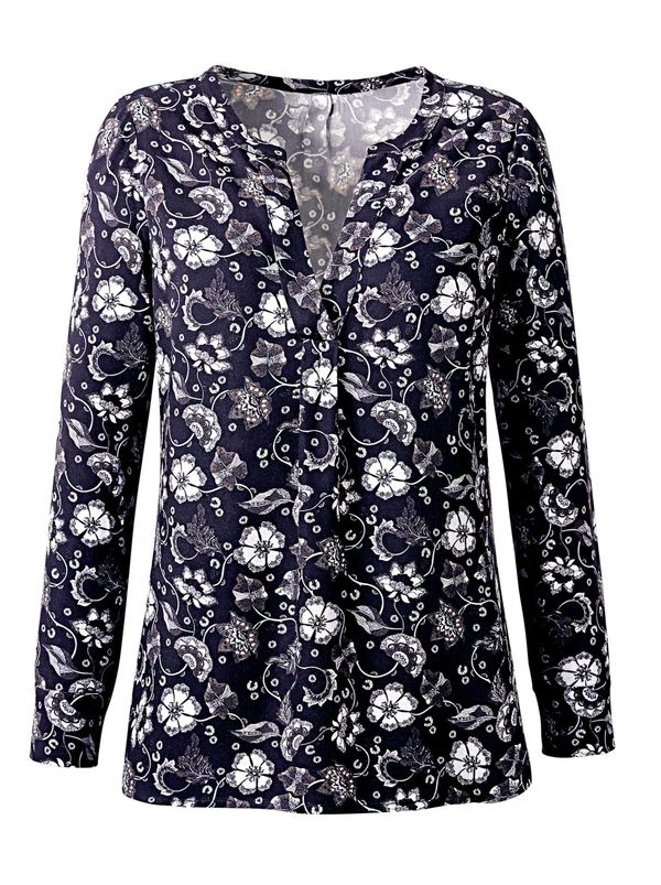 Linea Tesini by heine Linea Tesini by heine Блуза  опушено синьо / нощно синьо / бяло