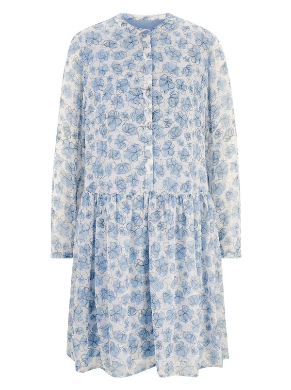 Linea Tesini by heine Linea Tesini by heine Рокля тип риза  кремаво / светлосиньо / черно