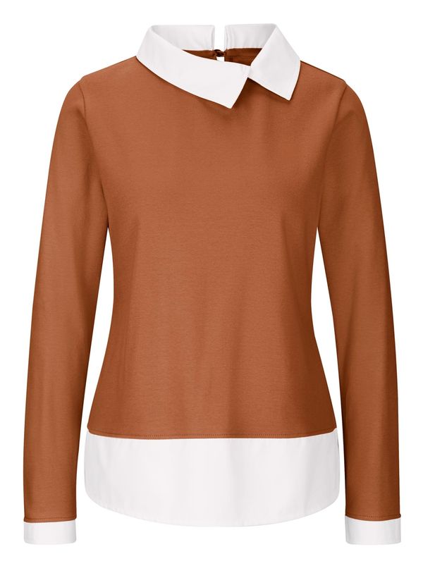 Linea Tesini by heine Linea Tesini by heine Тениска  коняк / бяло