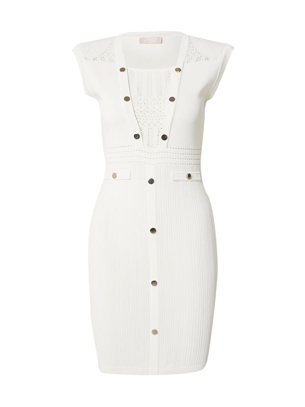 Liu Jo Liu Jo Плетена рокля  сребърно / бяло