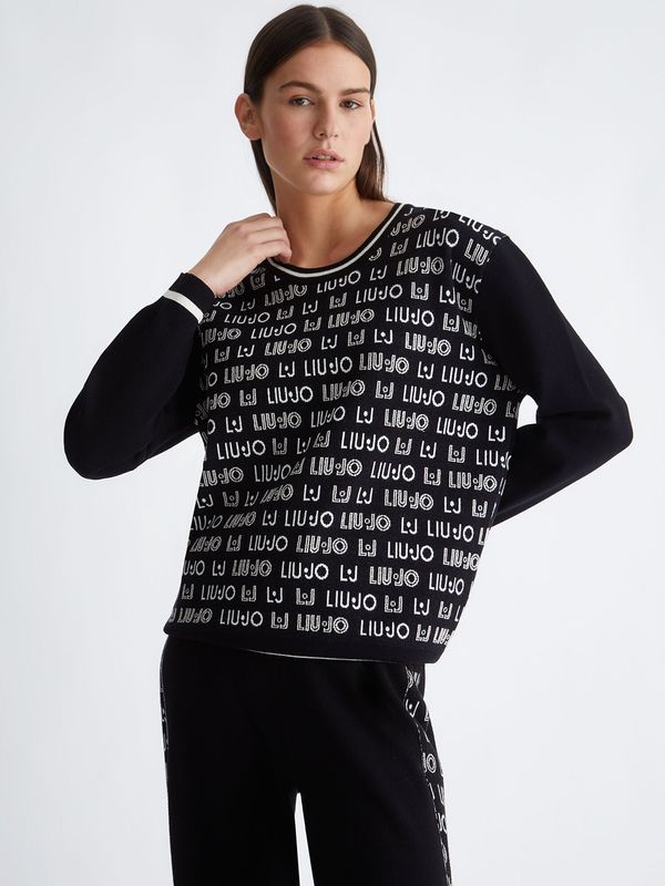 Liu Jo Liu Jo Пуловер  черно / бяло