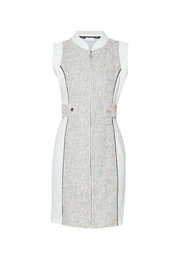 Liu Jo Liu Jo Рокля  сив меланж / бяло