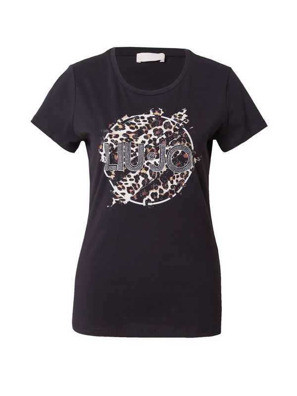 Liu Jo Liu Jo Тениска  бежово / тъмнобежово / черно / бяло