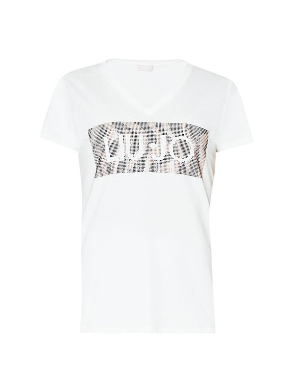 Liu Jo Liu Jo Тениска  сребърно сиво / бяло