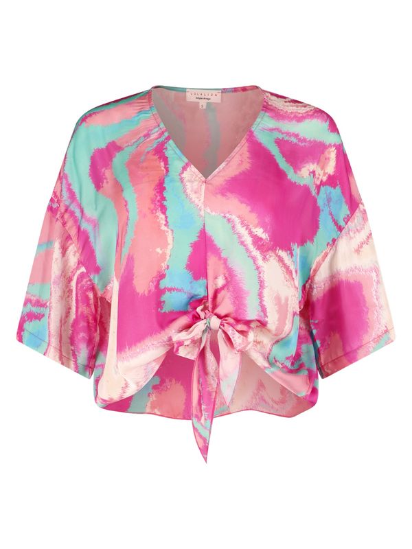 LolaLiza LolaLiza Блуза  аквамарин / бледорозово / питая