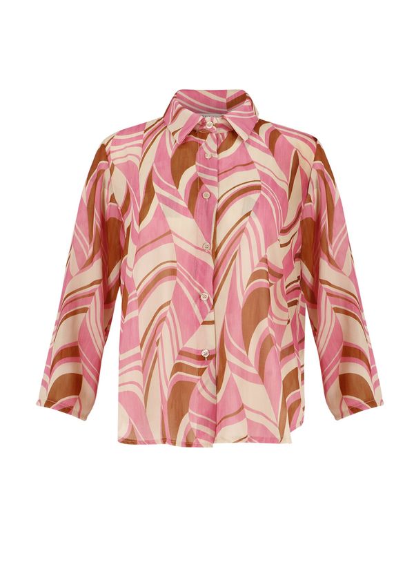 LolaLiza LolaLiza Блуза  кремаво / кафяво / розово