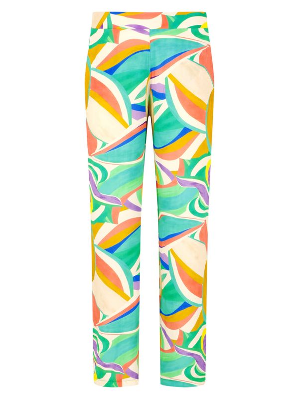 LolaLiza LolaLiza Панталон  кремаво / нефритено зелено / светлолилаво / пепел от рози