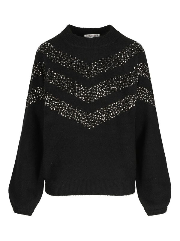 LolaLiza LolaLiza Пуловер  черно / сребърно