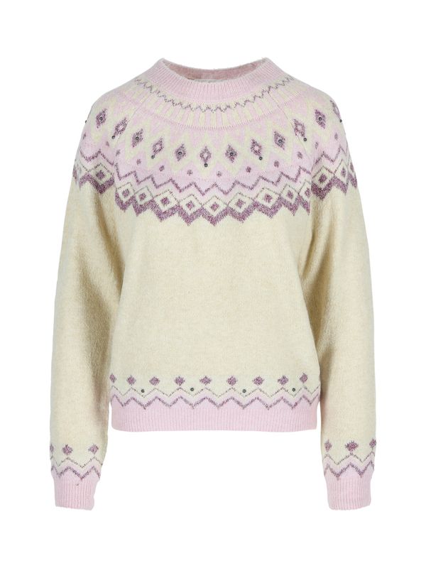 LolaLiza LolaLiza Пуловер  екрю / лилав / розово