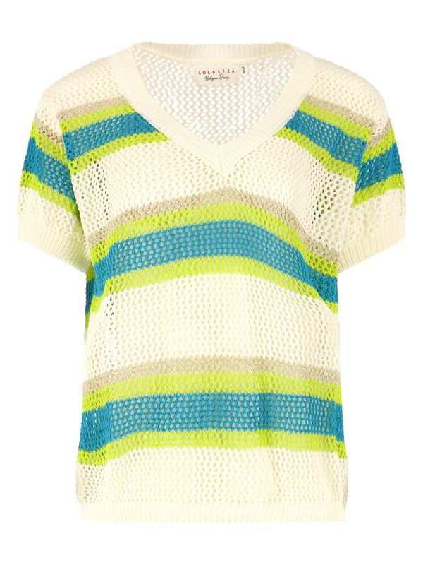 LolaLiza LolaLiza Пуловер  кремаво / лайм / смарагдово зелено