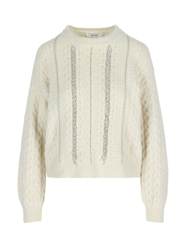LolaLiza LolaLiza Пуловер  светлобежово / злато